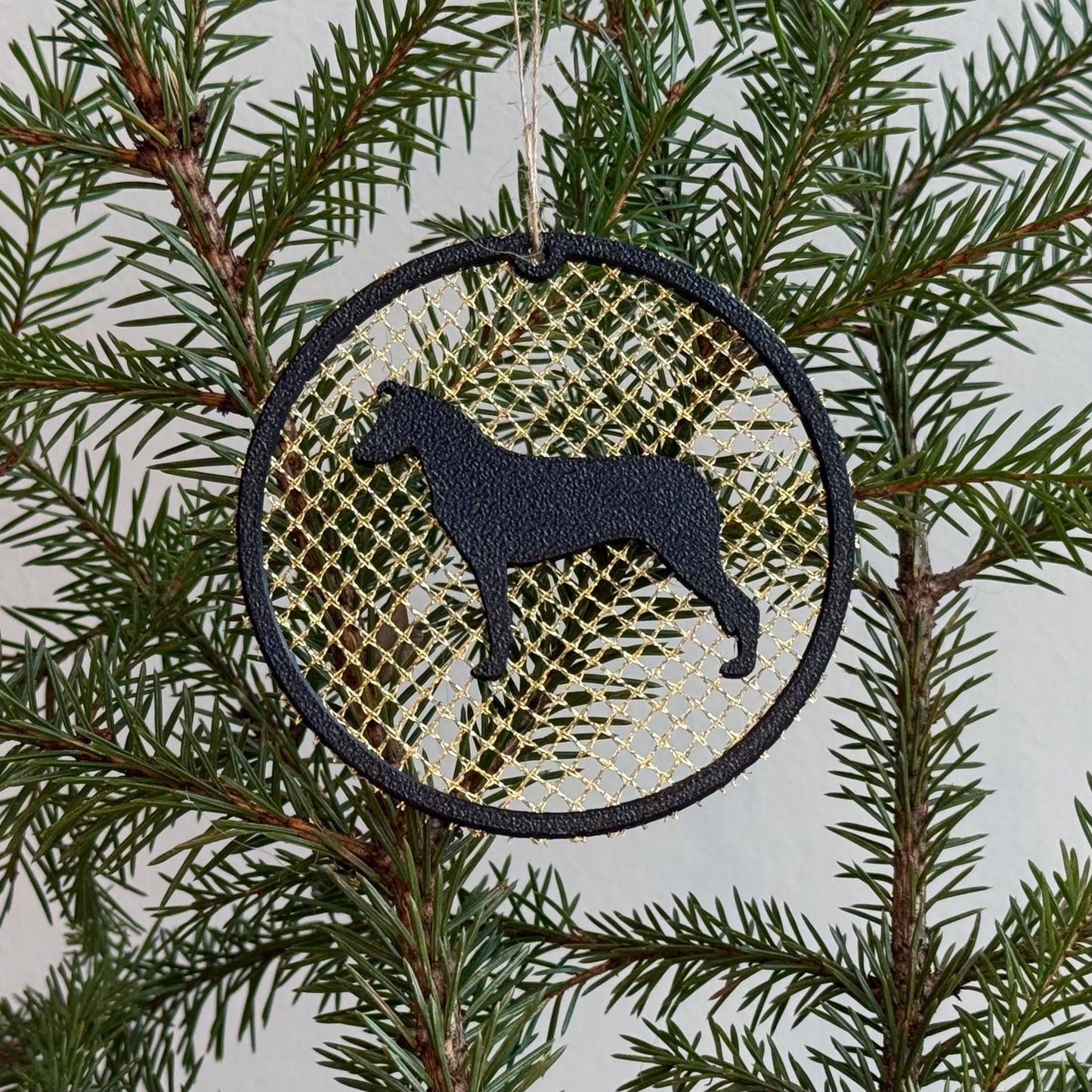 Sileäkarvainen collie-ornamentti